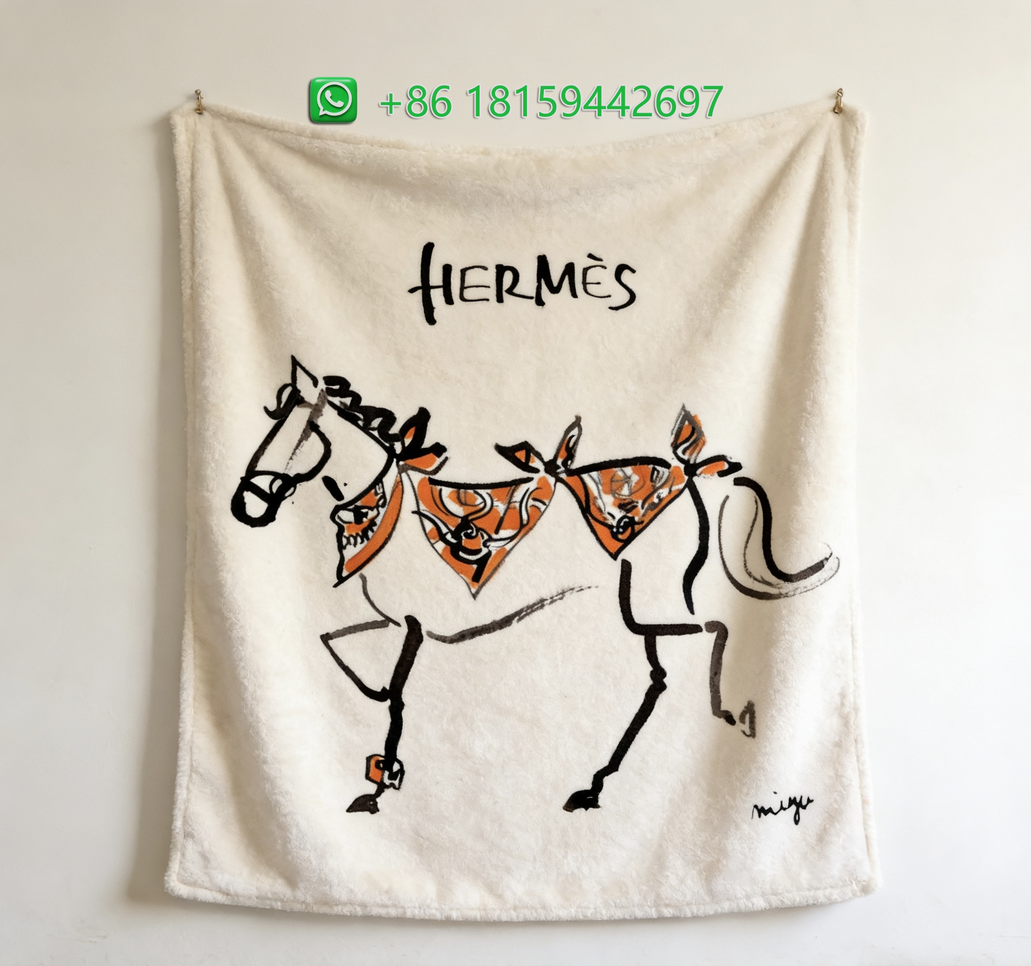 Hermes Throw Blankets